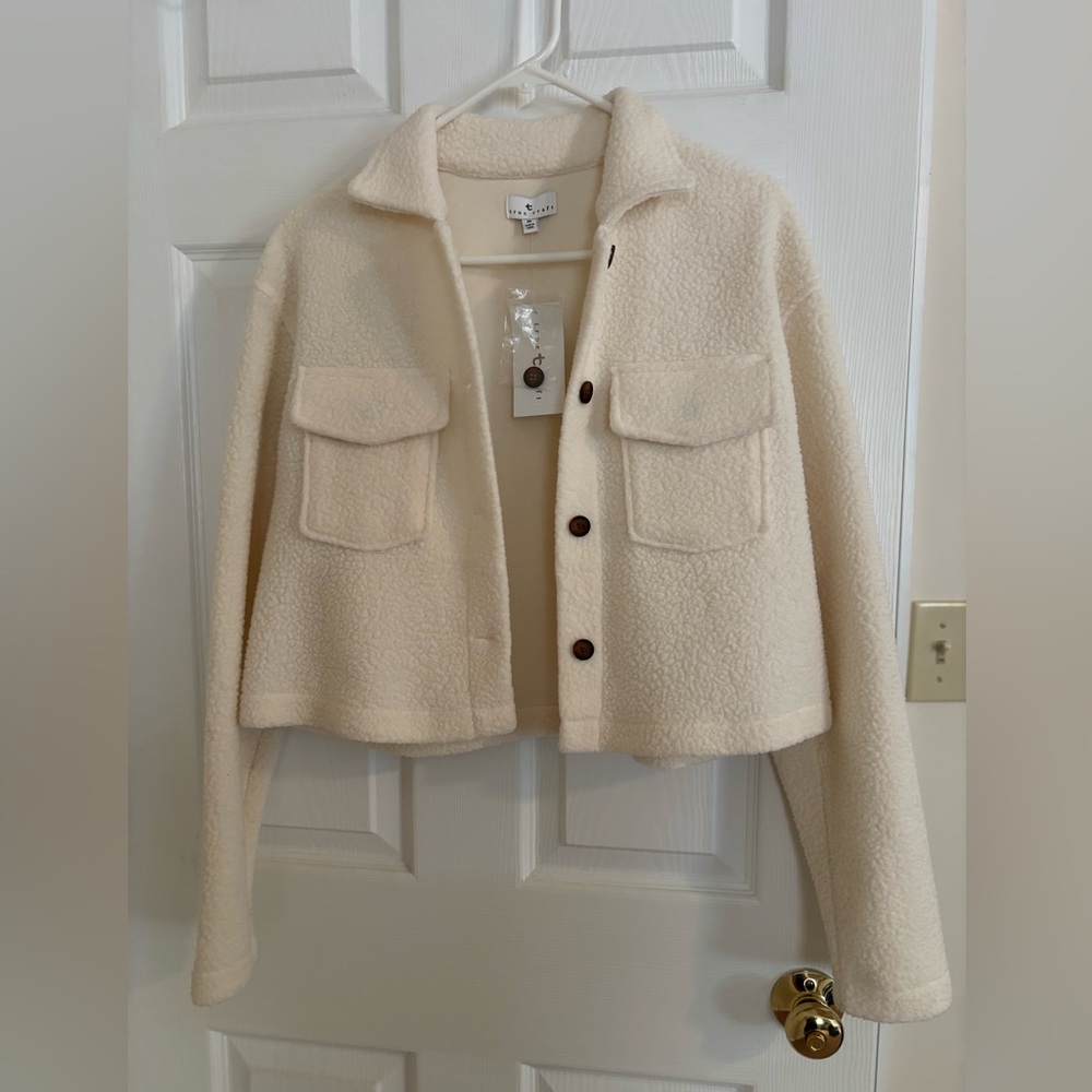 True Craft Off-White Sherpa Jacket